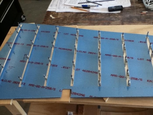 stiffeners clecoed to skin