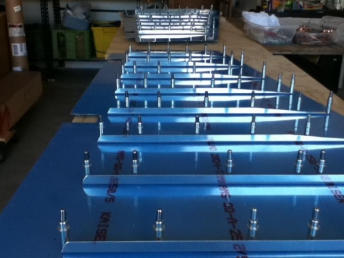 all holes drilled out in skin / stiffeners