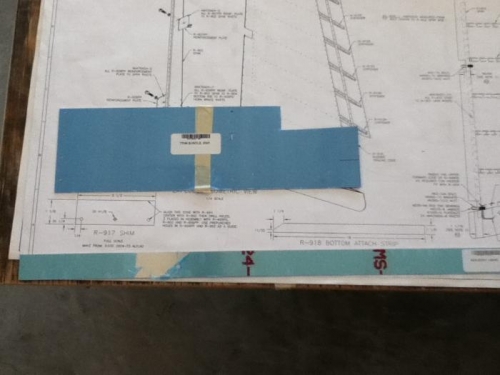 Same strip used for rudder horn shim