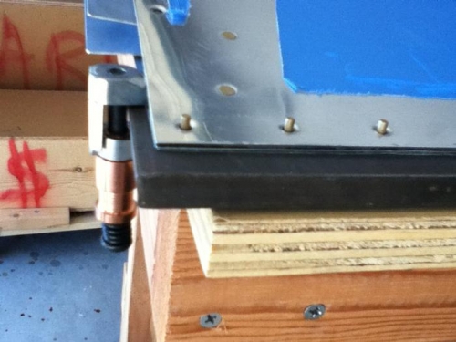 All rivets back taped and ready to back rivet