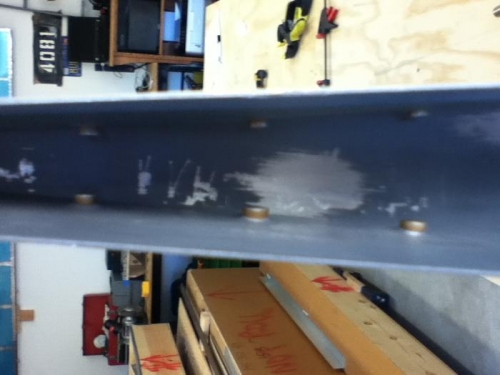 rivets set, rib scuffed, time for more primer