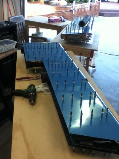 All stiffener holes drilled out