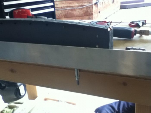 Angle clamped to table