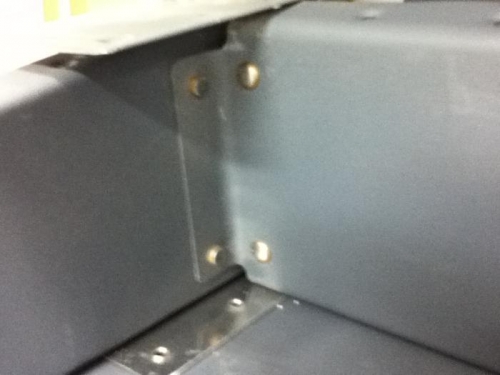 inside rib lower left rivet really tight