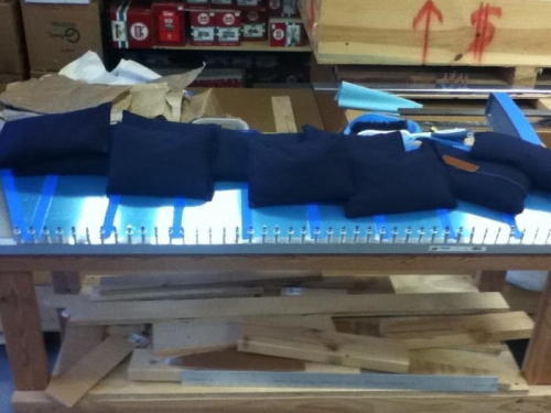 All holes drilled and clecoed to angle aluminum