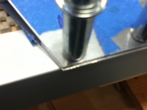 top left skin back 3/32 from right corner