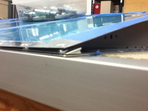 First hole enlarged and not aligned