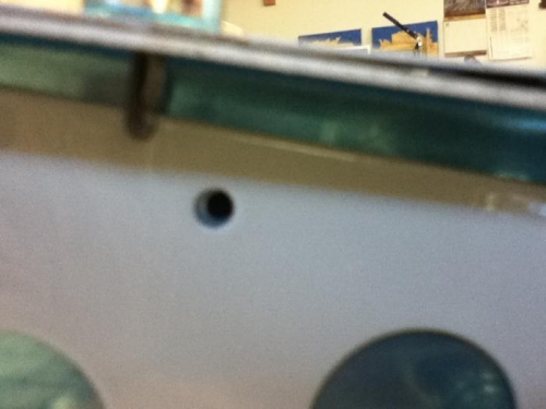 Control horn hole / rib misalignment