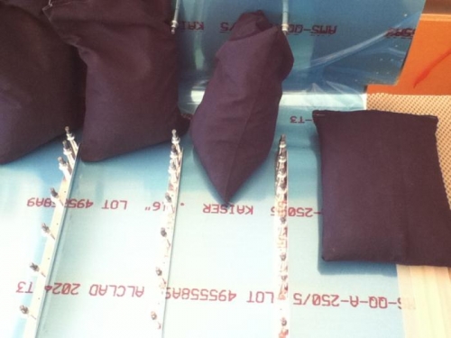 Cardboard under skin made drilling easier.