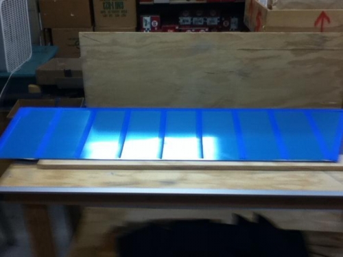 Protective skin removed and replaced wit tape