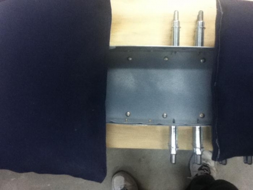 Easy reach, stable set up for riveting