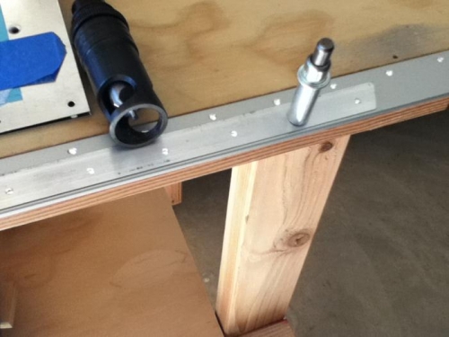 Clecoed to angle aluminum