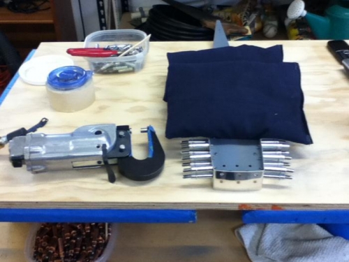 Squeezing 3-3.5 flush rivets