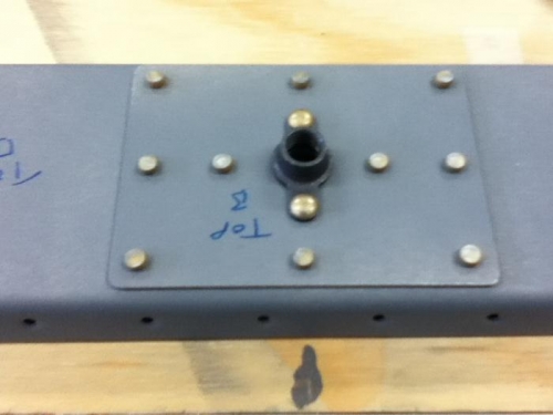 Doubler and nut plate riveted