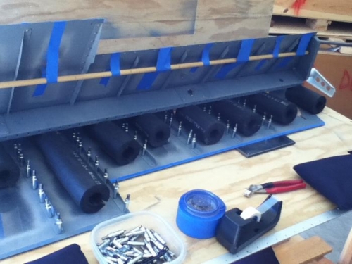 Stiffeners ready to back rivet