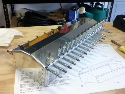 Sides riveted and all hinge holes drilled and dimpled