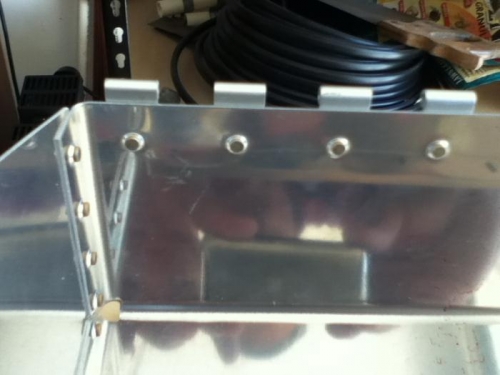 Finished hinge rivets, inside