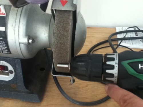 Use scotch brite wheel to evenly reduce OD