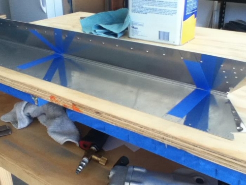 taped off rib attach section