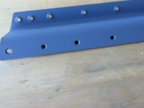 Spar dimpled on bottom countersunk on top and primed