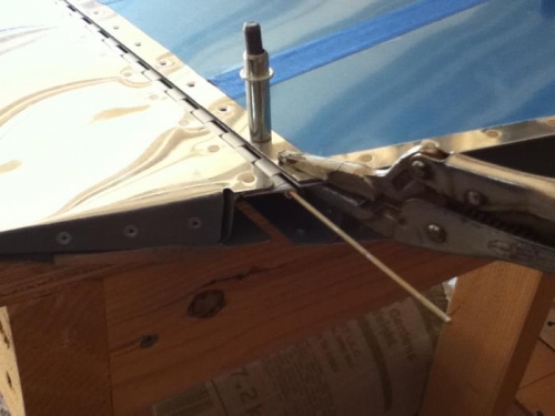 First hole and cleco