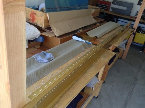 clamped to spar poles