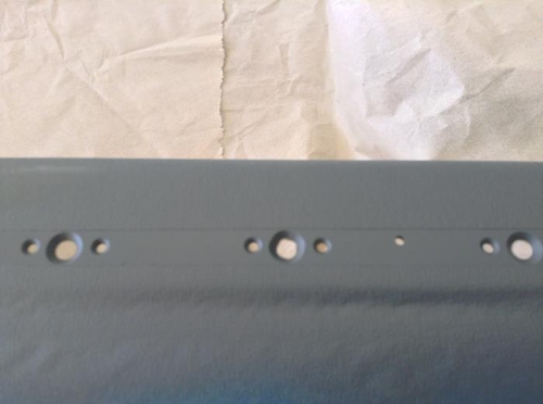 Primed area with tape