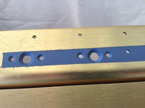 Primed area with tape removed