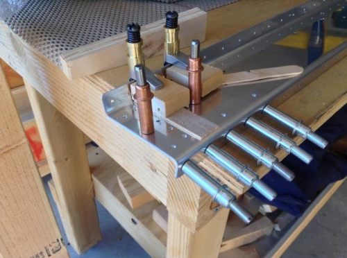 First holes drilled and clecoed