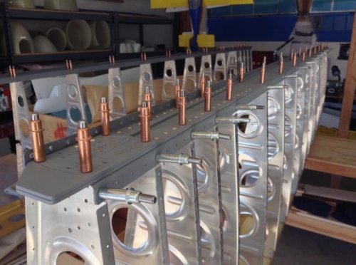 checked alignment by installing flange cleco