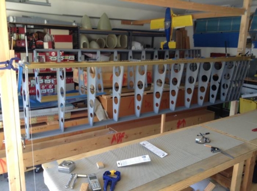 Finally hung with plumb lines and brace