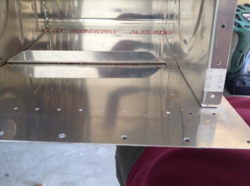 New inboard stiffener in place