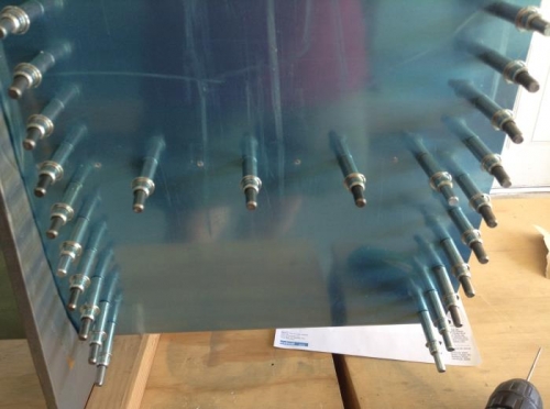 All holes reamed out, last hole on right drill out