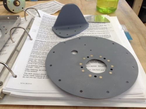 Primed and nut plates attached