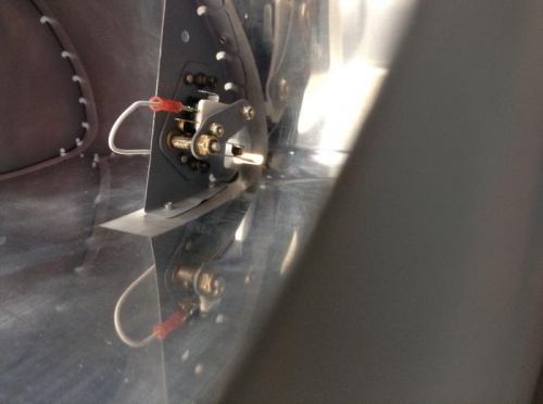 Bracket installed (pop rivets)