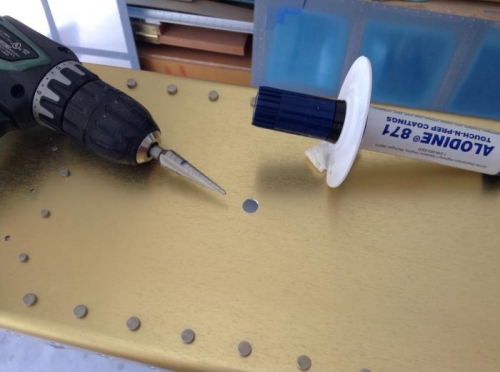 Hole drilled and alodined