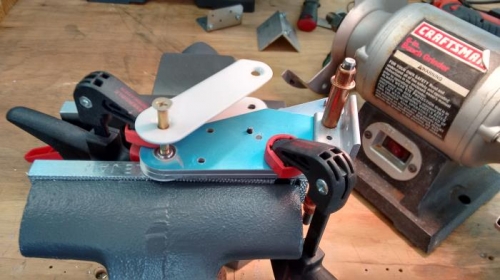 Using vise as brace to hold everything still