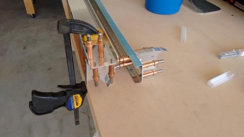 Drilling out holes for nose ribs