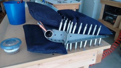 Everything clecoed and ready to pop rivet