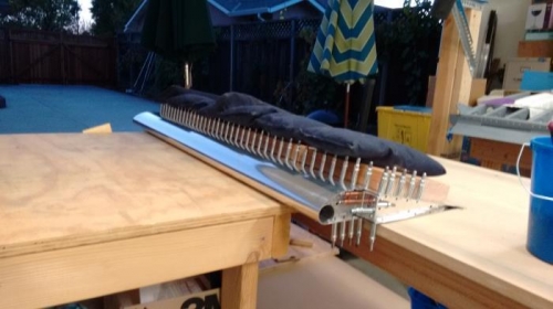 top and bottom skin and nose skin.