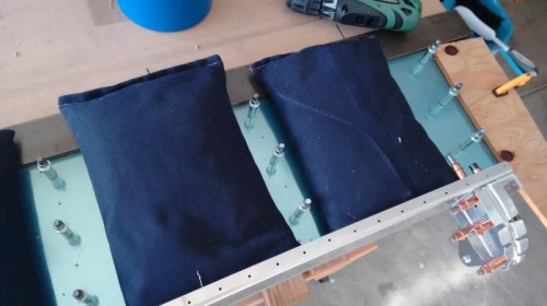 Holes drilled and clecoed.