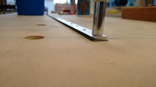 Clecoed wedges together