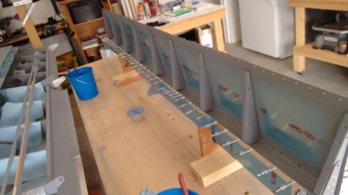 Set up for reach around riveting