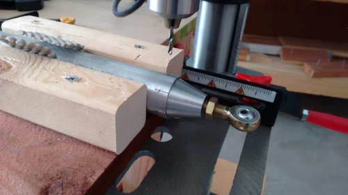 Set up for drilling first hole