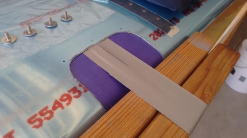 Held in place for drilling holes