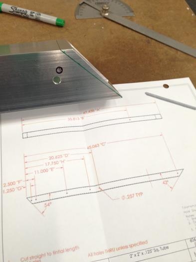 Comparing the aft end with the design drawing