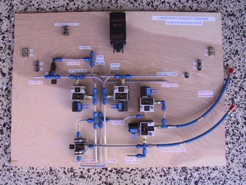 SDS plumbing mocked up on a layout board.
