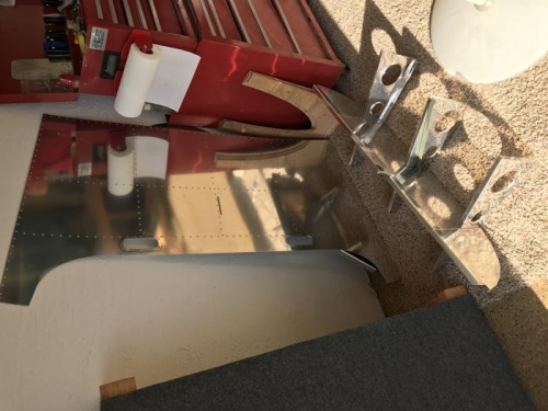 Deburred, dimpled, starting the riveting