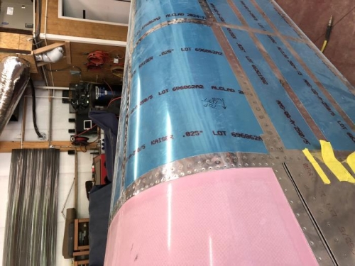 fwd top tailcone riveted on