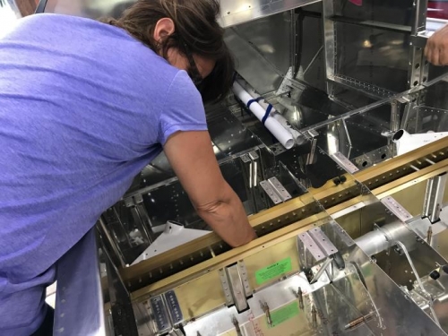 Jimmy's wife, Stephanie helped out with smaller hand that could get in smaller places